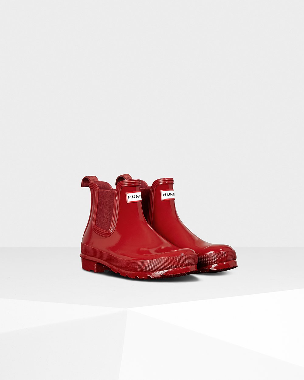 Botas Chelsea Hunter Feminina Vermelhas - Original Gloss - 62ULBGAWP